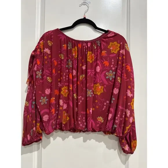 MSRP: $108 ✨ Free People Wildflower Honey Oversized Blouse – Size S-L ✨QUICKSHIP - Picture 3 of 9